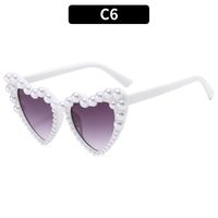 Vacation Wings Ac Special-Shaped Mirror Inlaid Pearls Full Frame Women's Sunglasses sku image 6