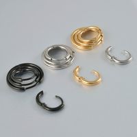 1 Pair Casual Simple Style Classic Style Solid Color Plating Stainless Steel Ear Studs main image 3
