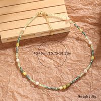 Elegant Einfarbig Künstlicher Kristall Ein Naturstein Süßwasserperle Perlen Halskette sku image 5