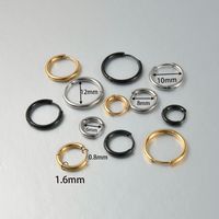 1 Pair Casual Simple Style Classic Style Solid Color Plating Stainless Steel Ear Studs main image 2
