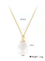 Simple Style Circle Water Droplets Copper Plating Inlay Natural Stone 18k Gold Plated Pendant Necklace Necklace main image 3