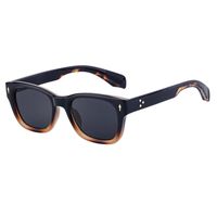 Vintage Style Solid Color Pc Square Full Frame Men's Sunglasses sku image 4