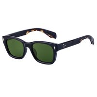 Vintage Style Solid Color Pc Square Full Frame Men's Sunglasses sku image 3