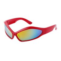 Hip Hop Dégradé De Couleur Pc Miroir De Forme Spéciale Plein Cadre Femmes De Lunettes De Soleil sku image 6