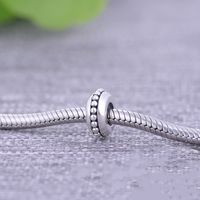 1 Piece 9.9mm Diameter Hole 2~2.9mm Sterling Silver Solid Color Polished Beads main image 3