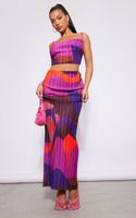 Daily Women's Streetwear Color Block Spandex Polyester Pleated Skirt Sets Skirt Sets main image 3
