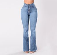 Daily Street Classic Style Commute Solid Color Full Length Jeans sku image 6