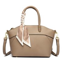 Women's Medium Leather Solid Color Vintage Style Classic Style Shell Zipper Handbag sku image 3