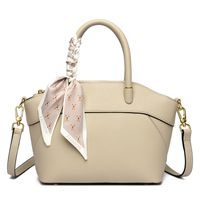 Women's Medium Leather Solid Color Vintage Style Classic Style Shell Zipper Handbag sku image 4