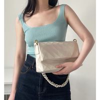 Women's Small Pu Leather Solid Color Streetwear Square Magnetic Buckle Shoulder Bag main image 1