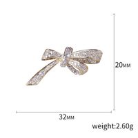 Elegant Simple Style Bow Knot Copper Plating Inlay Zircon Women's Brooches main image 2