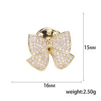 Elegant Glam Bow Knot Copper Plating Inlay Zircon Women's Brooches main image 2