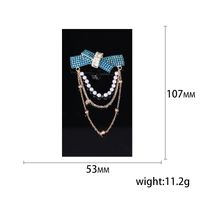 Elegant Glam Bow Knot Alloy Tassel Plating Inlay Artificial Pearls Rhinestones Women's Brooches main image 2