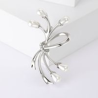 Elegant Simple Style Bow Knot Alloy Plating Inlay Artificial Pearls Rhinestones Women's Brooches sku image 2