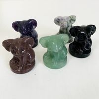 Lindo Koala Piedra Natural Cristal Adornos Decoraciones Artificiales main image 4
