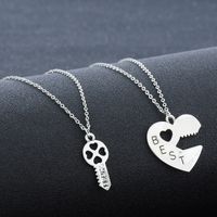 Simple Style Heart Shape Alloy Plating Unisex Pendant Necklace main image 1