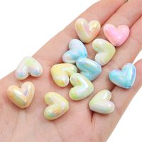 5 Pieces Arylic Heart Shape Beads main image 3