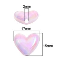 5 Pieces Arylic Heart Shape Beads main image 2