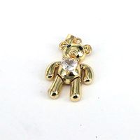 1 Piece Cute Bear Alloy Plating Inlay Pendant Jewelry Accessories main image 2
