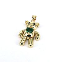 1 Piece Cute Bear Alloy Plating Inlay Pendant Jewelry Accessories sku image 1