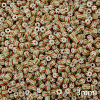 1 Set 3 * 3mm Glass Stripe Beads sku image 17