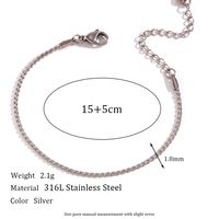 Stainless Steel Titanium Steel Elegant Simple Style Geometric Plating Bracelets Anklet Necklace main image 2