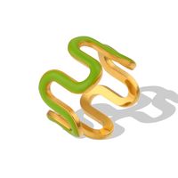 Rostfreier Stahl Einfacher Stil Geometrisch Emaille Überzug Ringe sku image 4