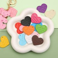 5 Pieces Simple Style Letter Heart Shape Pu Leather Pendant Jewelry Accessories main image 4