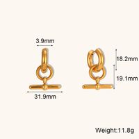 Simple Style Geometric Stainless Steel Titanium Steel Plating Earrings Necklace sku image 2
