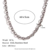 Stainless Steel Titanium Steel Hip-hop Geometric Plating Bracelets Anklet Necklace sku image 7