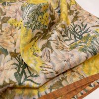 Women's Elegant Flower Polyester Silk Scarf main image 2