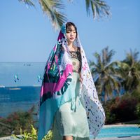 Women's Casual Ethnic Style Flamingo Satin Shawl main image 5