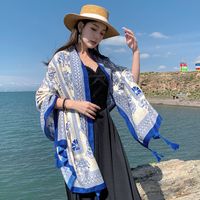 Women's Elegant Printing Cotton And Linen Shawl main image 6