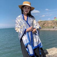 Women's Elegant Printing Cotton And Linen Shawl main image 4