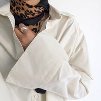 Women's Simple Style Streetwear Leopard Satin Printing Silk Scarf main image 5
