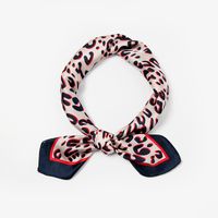 Women's Simple Style Streetwear Leopard Satin Printing Silk Scarf sku image 5