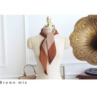 Women's Simple Style Streetwear Leopard Satin Printing Silk Scarf sku image 7