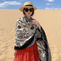 Women's Casual Ethnic Style Elephant Cotton And Linen Shawl main image 1