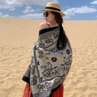 Women's Casual Ethnic Style Elephant Cotton And Linen Shawl main image 5