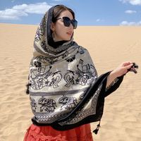 Women's Casual Ethnic Style Elephant Cotton And Linen Shawl main image 3