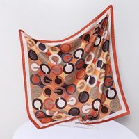 Women's Vintage Style Letter Polyester Silk Scarf main image 5