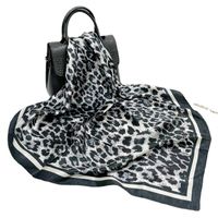 Unisex Elegant Leopard Polyester Silk Scarf main image 2