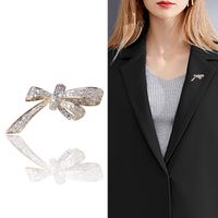 Elegant Simple Style Bow Knot Copper Plating Inlay Zircon Women's Brooches main image 5