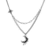 Simple Style Star Moon 201 Stainless Steel Alloy Men's Pendant Necklace main image 8