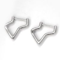 1 Pair Simple Style Irregular Polishing Stainless Steel Hoop Earrings main image 3