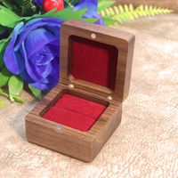 Retro Roman Style Solid Color Wood Jewelry Boxes sku image 7
