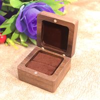 Retro Roman Style Solid Color Wood Jewelry Boxes sku image 5