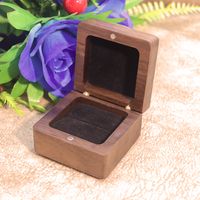 Retro Roman Style Solid Color Wood Jewelry Boxes sku image 1