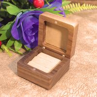 Retro Roman Style Solid Color Wood Jewelry Boxes sku image 4