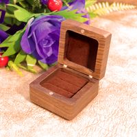 Retro Roman Style Solid Color Wood Jewelry Boxes sku image 6